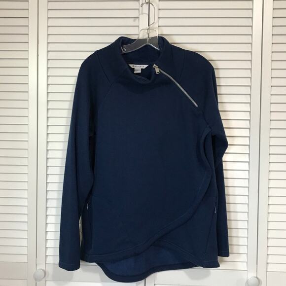 Athleta Tops - Athleta Blue High Neck Long Sleeve Cozy Pullover Womens Sweatshirt L